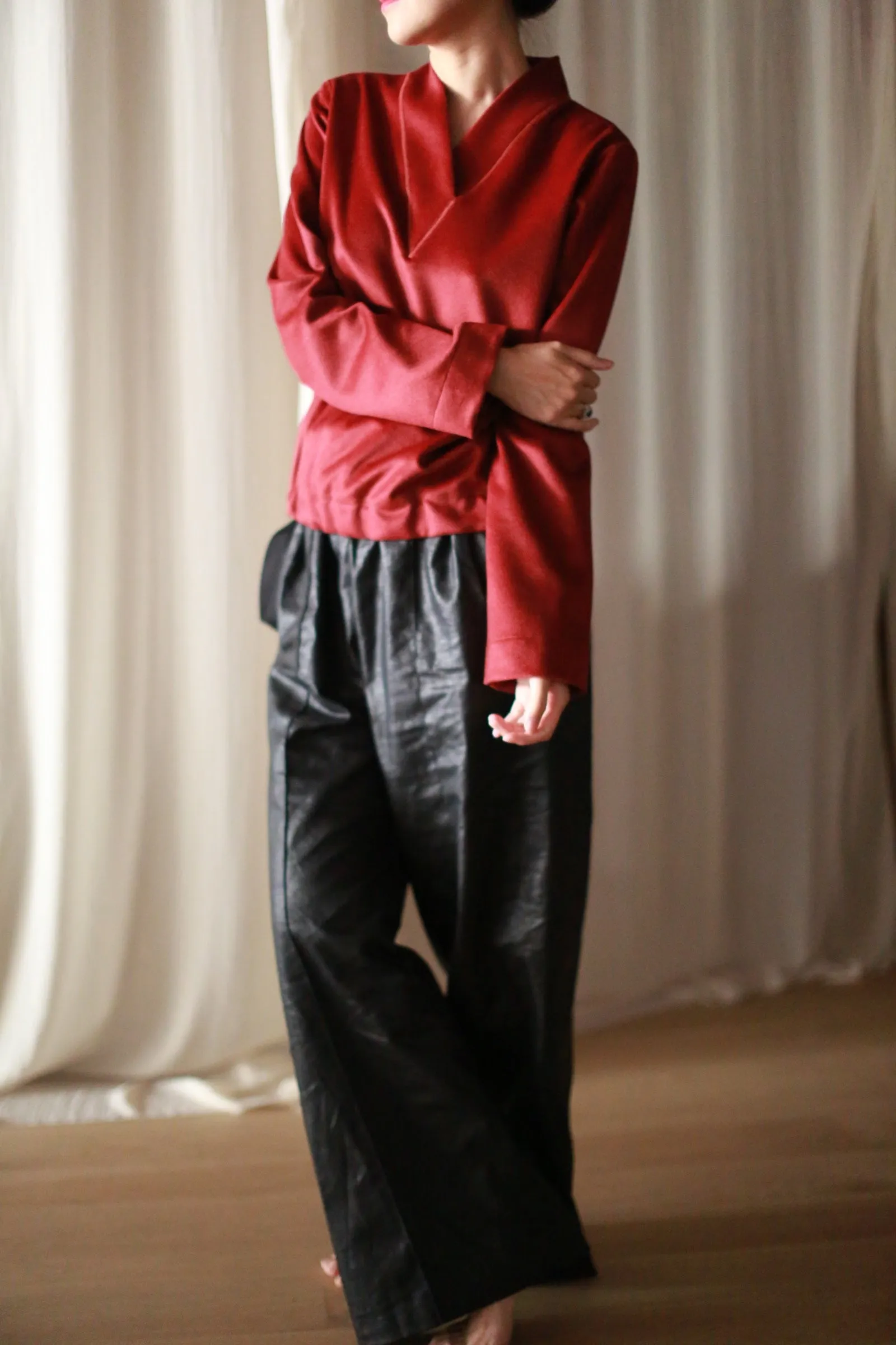 Waxed Linen Trousers